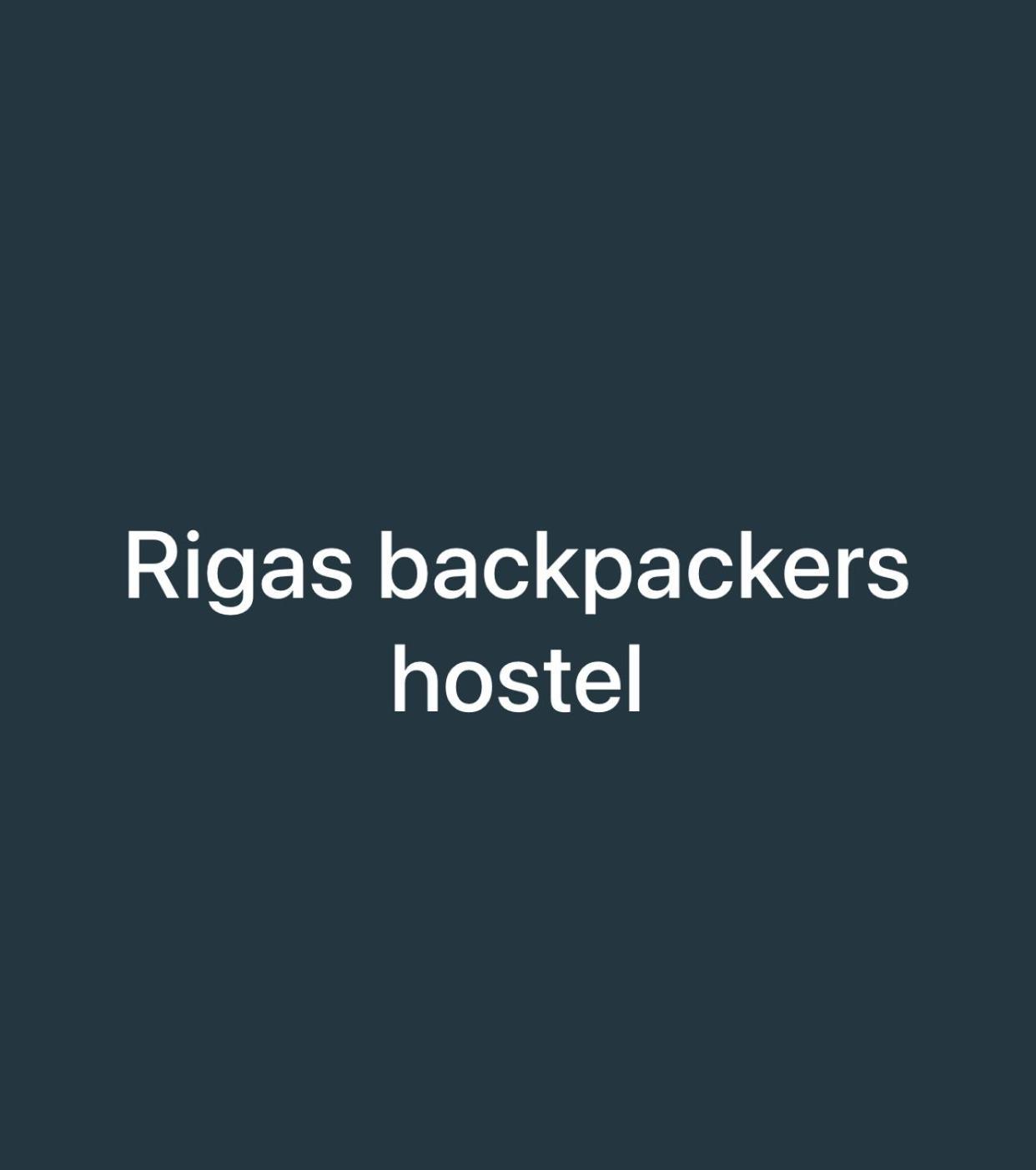Rigas Backpackers Appartement Riga